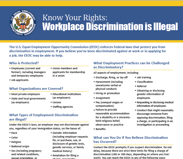 Updated EEO “Know Your Rights” Poster Now Available